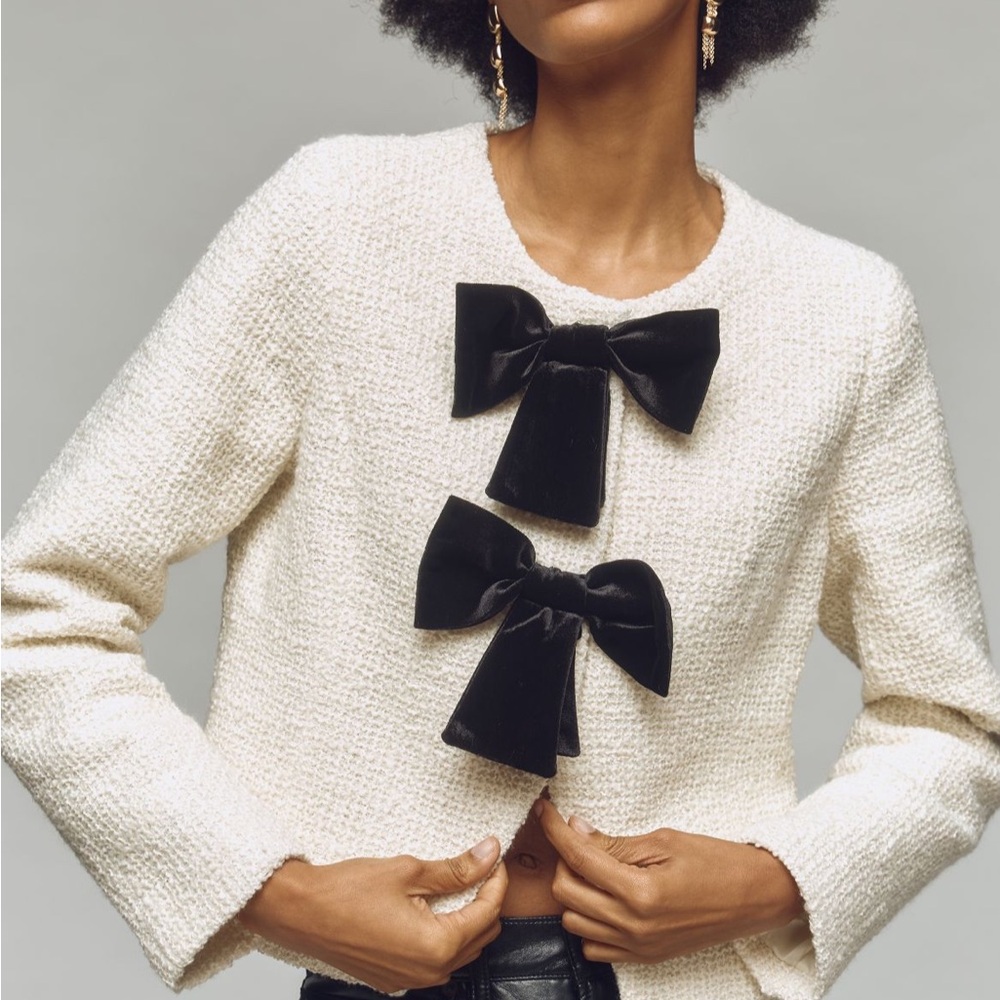 Avec Les Filles Bow Tweed Lady Jacket